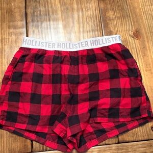 Hollister plaid sleep shorts pj pajamas with pockets size small